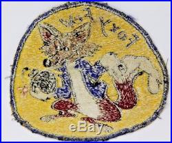 KOREAN WAR US AIR FORCE PATCH 12th Fighter Bomber Squadron-ORIGINAL FOXY FEW