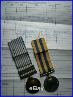 Korea 1950 1953 British & UN Korean War medal pair Gnr Moorehead Royal Artillery