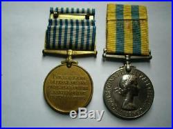 Korea 1950 1953 British & UN Korean War medal pair Pte Calderwood RAMC