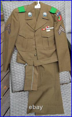 Korea US Army 24th Infantry Uniform Ike Field Jacket with Medals, Ribbons Patches