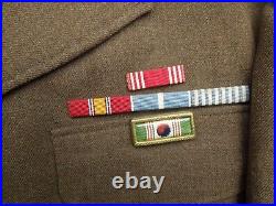 Korea US Army 24th Infantry Uniform Ike Field Jacket with Medals, Ribbons Patches