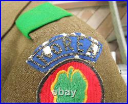 Korea US Army 24th Infantry Uniform Ike Field Jacket with Medals, Ribbons Patches