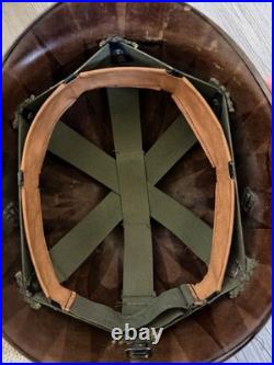 Korea US M1 Helmet Liner Westinghouse Painted 361st MP Co Ohio Liner Only Korea US M1 Helmet Liner Westinghouse Painted 361st MP Co Ohio Liner Only