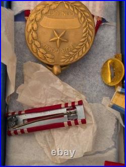 Korea War Medals + Sterling Silver Jump Wings+Good Conduct Medal in Box