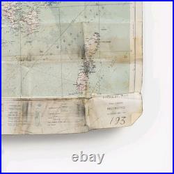 Korean Cold War Silk Map Evade Escape 1951 1st Ed. US Air Force CL WJ-1 Korea