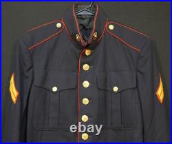 Korean Cold War USMC Corporal Dress Uniform Blouse EM Gold EGA Collar Emblems
