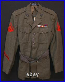 Korean Cold War USMC Marine Corps Coat Wool M1951 Lance Corporal 36R Uniform