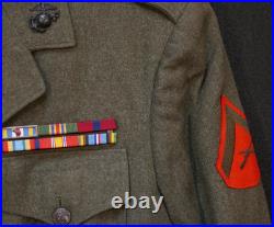 Korean Cold War USMC Marine Corps Coat Wool M1951 Lance Corporal 36R Uniform