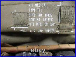 Korean Era US Air Force Medical Kit Type TT1 &Contents USAF Zipper Fabric DAMAGE