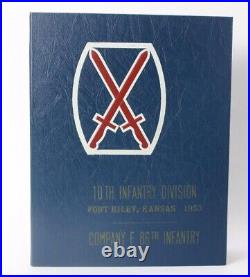 Korean War 10th INFANTRY DIVISION Fort Riley Company F 86th 1953 Cycle YEAR BOOK