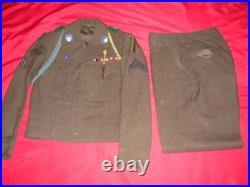 Korean War 18th Infantry 1st Division Uniform Group With Theater Made Patces