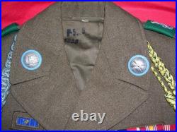 Korean War 18th Infantry 1st Division Uniform Group With Theater Made Patces