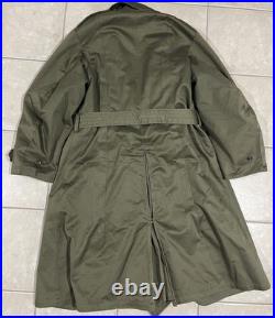 Korean War 1946 Dated Overcoat Large Regular OD 7 Sateen Wool US ARMY