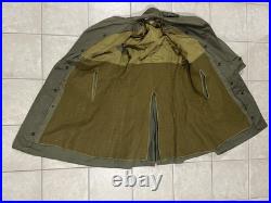 Korean War 1946 Dated Overcoat Large Regular OD 7 Sateen Wool US ARMY