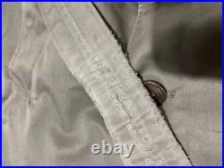 Korean War 1946 Dated Overcoat Large Regular OD 7 Sateen Wool US ARMY