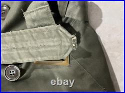 Korean War 1946 Dated Overcoat Large Regular OD 7 Sateen Wool US ARMY