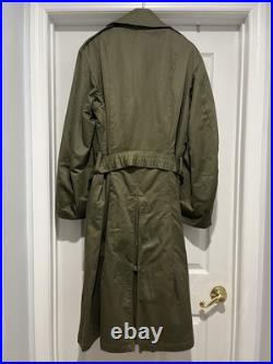 Korean War 1946 Dated Overcoat Medium Regular OD 7 Sateen Wool US ARMY