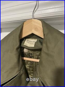 Korean War 1946 Dated Overcoat Medium Regular OD 7 Sateen Wool US ARMY