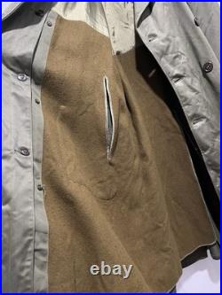 Korean War 1946 Dated Overcoat Medium Regular OD 7 Sateen Wool US ARMY