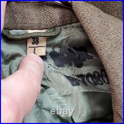 Korean War 1950s 38L US Army Wool Service Coat Vintage (j08v)