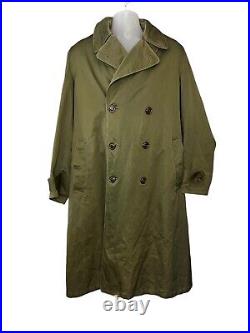 Korean War 1950s Officers Trench Coat Overcoat Size Regular Medium