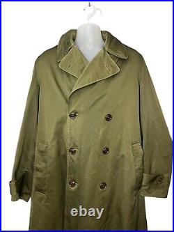 Korean War 1950s Officers Trench Coat Overcoat Size Regular Medium