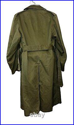 Korean War 1950s Officers Trench Coat Overcoat Size Regular Medium