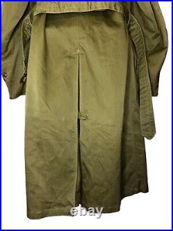 Korean War 1950s Officers Trench Coat Overcoat Size Regular Medium