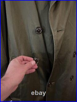 Korean War 1950s Officers Trench Coat Overcoat Size Regular Medium