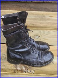 Korean War 1950s Size 9.5 Reg Black US Army Jump Combat/ Paratrooper Boots Mens