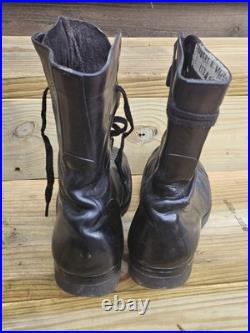 Korean War 1950s Size 9.5 Reg Black US Army Jump Combat/ Paratrooper Boots Mens
