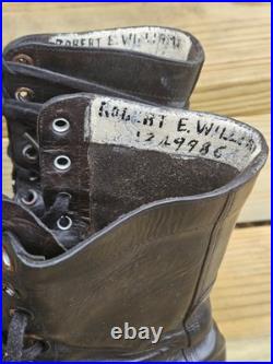 Korean War 1950s Size 9.5 Reg Black US Army Jump Combat/ Paratrooper Boots Mens