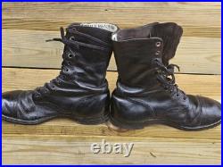 Korean War 1950s Size 9.5 Reg Black US Army Jump Combat/ Paratrooper Boots Mens