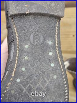 Korean War 1950s Size 9.5 Reg Black US Army Jump Combat/ Paratrooper Boots Mens