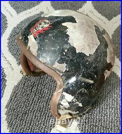Korean War 1950s USAF Air Force P-1B Flight Helmet Black Flame Fire Skull