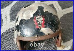Korean War 1950s USAF Air Force P-1B Flight Helmet Black Hand painted Skull