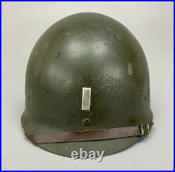 Korean War 1950s Vintage M1 Helmet Liner w 1st Lt. Bar & 85th Division Decal