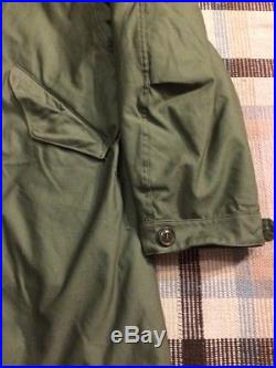 Korean War 1951 Dated US Army Olive M-1951 Fish Tail Parka Lined Size M