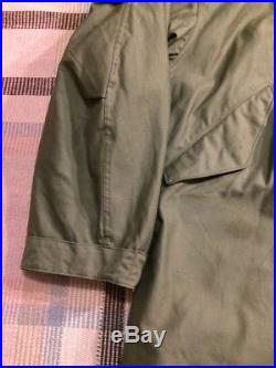 Korean War 1951 Dated US Army Olive M-1951 Fish Tail Parka Lined Size M