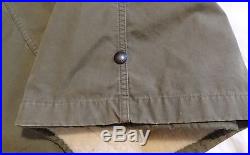 Korean War 1951 Military Overcoat Parka Type Pile Liner Cold Weather Sz Small