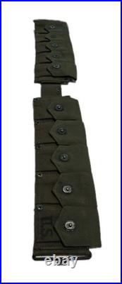 Korean War 1951 OD M-1923 Cartridge Belt Dismounted 30 Cal Original (C)