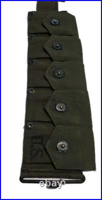 Korean War 1951 OD M-1923 Cartridge Belt Dismounted 30 Cal Original (C)