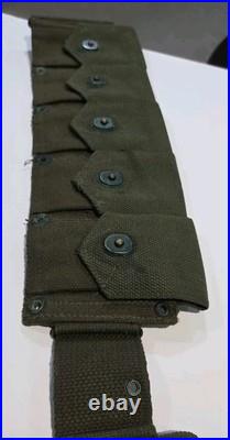 Korean War 1951 OD M-1923 Cartridge Belt Dismounted 30 Cal Original (C)
