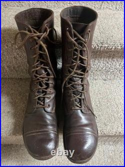 Korean War 1952 Brown Combat Paratrooper Jump Boots Size 10.5R