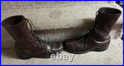 Korean War 1952 Brown Combat Paratrooper Jump Boots Size 10.5R