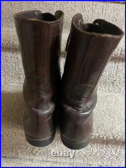 Korean War 1952 Brown Combat Paratrooper Jump Boots Size 10.5R