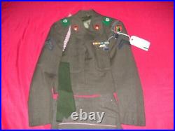 Korean War 3rd Combat Engineer 24th Division Uniform Cap Dog Tags Framed Display