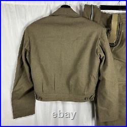 Korean War 3rd Div 64th Armor Reg Uniform Set Cap Jacket Pants Belt