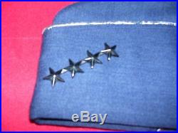 Korean War 4-Star General Air Force USAF Blue Wool Overseas Cap (7 1/4)