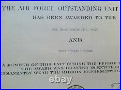Korean War 63rd Troop Carrier Wing Air Force Outstanding Unit Award Certificate